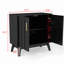 Buffet avec tablettes réglables et pieds en bois massif de style Mid-Century-129460609