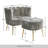 Lashaunta 2 Piece Velvet Barrel Chair Set-204066903