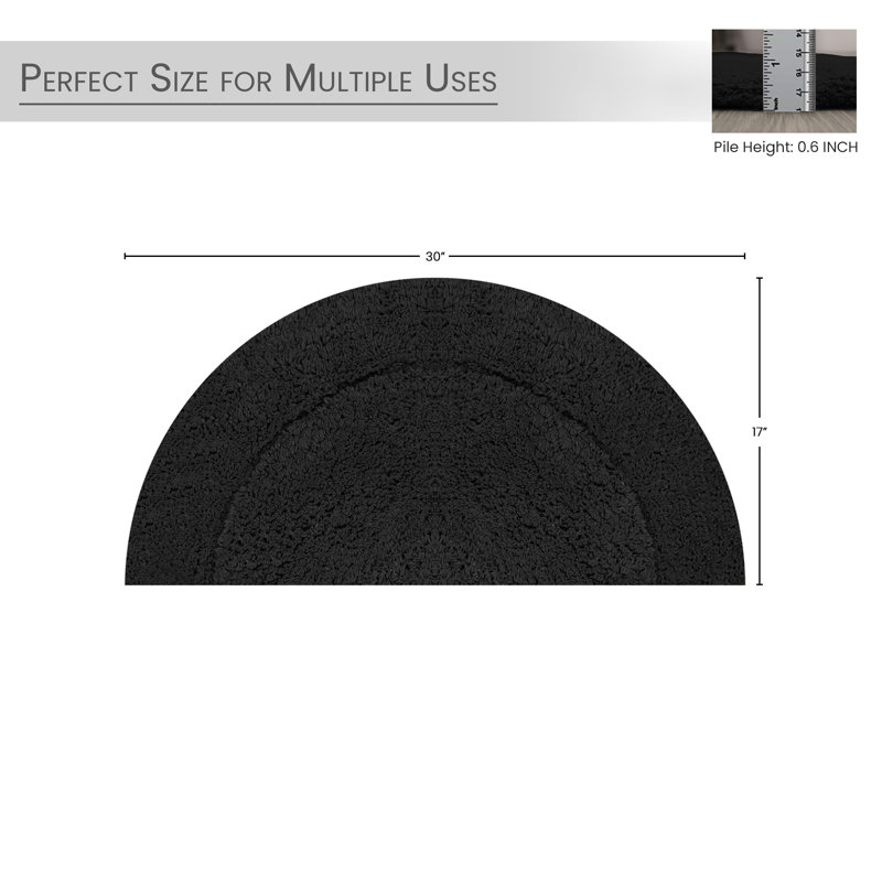 Candeloro Slice Bath Rug 17"x30", Black