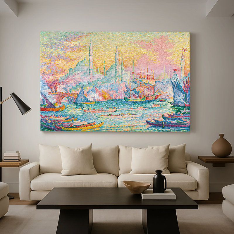 La corne d'or, Constantinople-Paul Signac-Toile tendue avec châssis-1907, 40 x 60