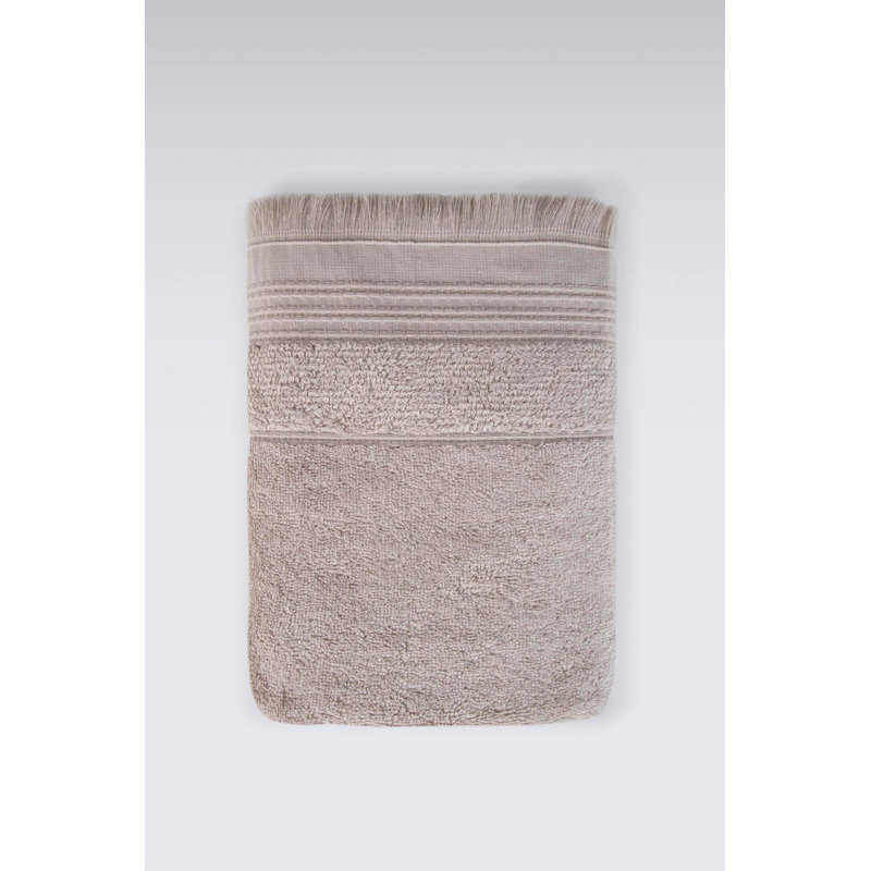 1 / Rayé / Serviette de bain, Beige