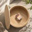 Table basse ronde avec rangement Travertine