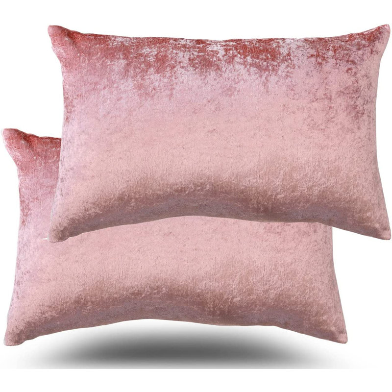 Polyester Medium Support Pillow (Set of 2), Pink