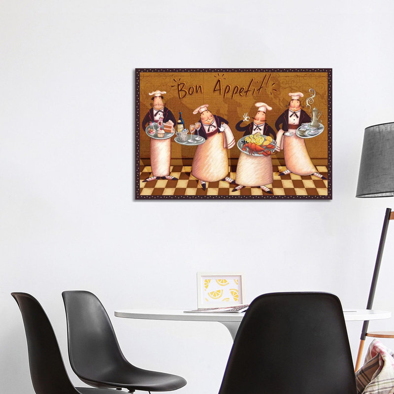 Bakersville Chefs' Bon Appetit by Viv Eisner - Wrapped Canvas Print, 101.6 cm H x 66.04 cm W x 3.175 cm D