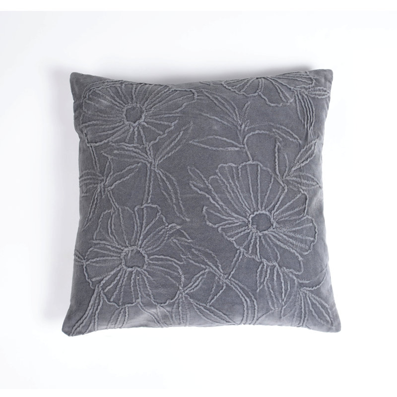 Velours noir à motif floral