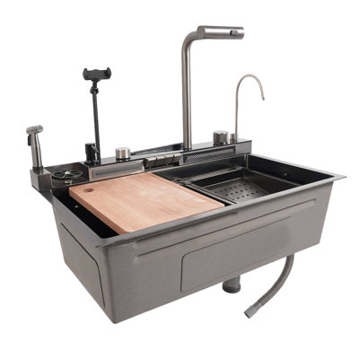 Digital Display Kitchen Sink With Faucet