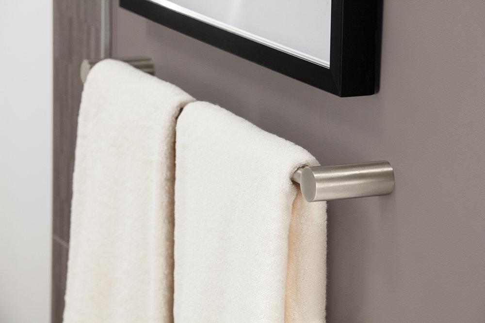 Moen Align 24 inch Wall Mounted Towel Bar, Brushed Nickel