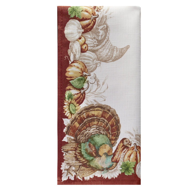Monterrey 100% Polyester Holiday Turkey Square Napkin