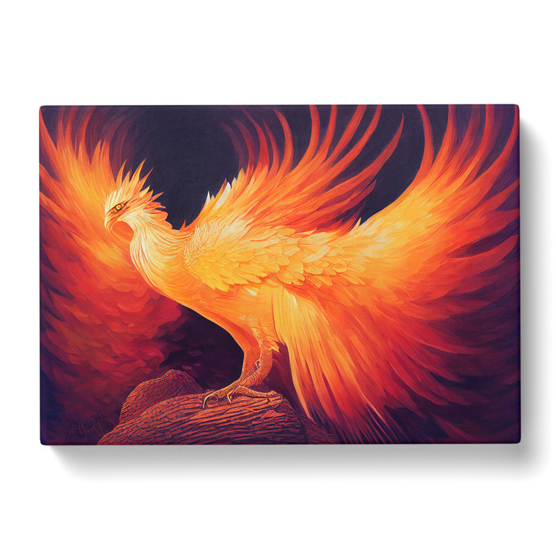 Beguiling Phoenix Bird - Wrapped Canvas, 40cm H x 60cm W x 3cm D