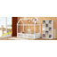 Lit en bois avec clôture et porte-275643975-275643974