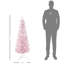 Arbre de Noël artificiel enneigé 5 pi, arbre de Noël mince avec branches réalistes et base en plastique pour décoration d'intérieur-1525404842-1525404852
