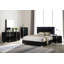 Grand lit contemporain 1pc avec tête de lit à DEL-1863265442