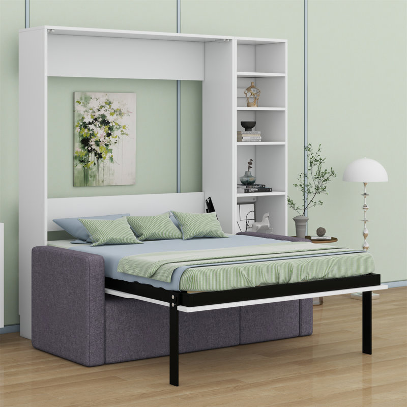 Lit escamotable avec canapé et tablettes Murphy