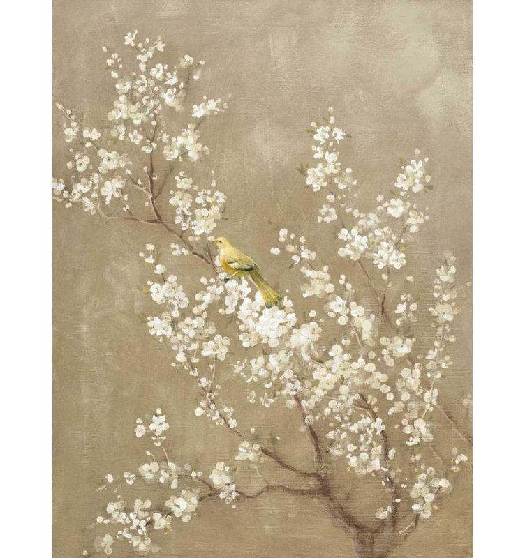 Art sur toile tendue Lark Manor ™ Nai, Danhui, «White Cherry Blossom II», H 47 po x l 36 po