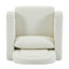 Chaise berçante d'appoint blanc crème, confort à grande échelle, dossier et cou ergonomiques, fauteuil en velours à texture douce avec structure, coussin complémentaire, polyvalence esthétique pour votre maison