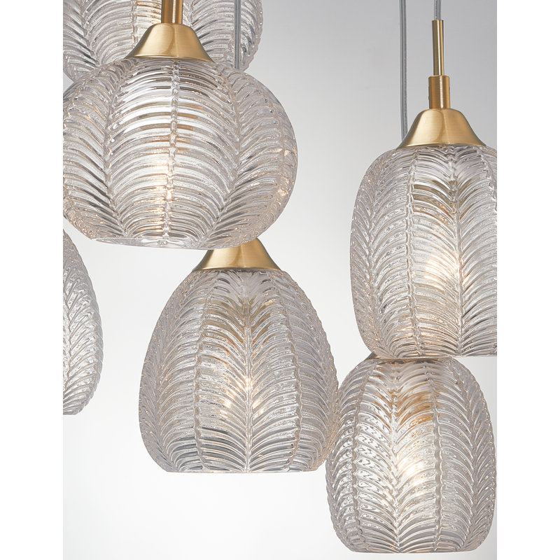 6 - Light Satin Gold Cluster Pendant