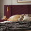 King Size Velvet Bed Frame/Vertical Channel Tufted Wingback Headboard/Upholstered Platform Bed/Strong Wooden Slats/No Box Spring Needed/Easy Assembly-130382490-130382491