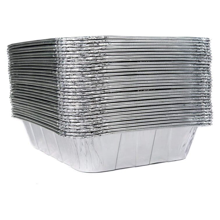 Nicole Fantini 20 Half Size Aluminum Disposable with Dome Lids - 9x13 Chafing Pans Perfect Cookware for Cakes, Bread & Other Food: 20pk, Size: 9 x 13, Silver