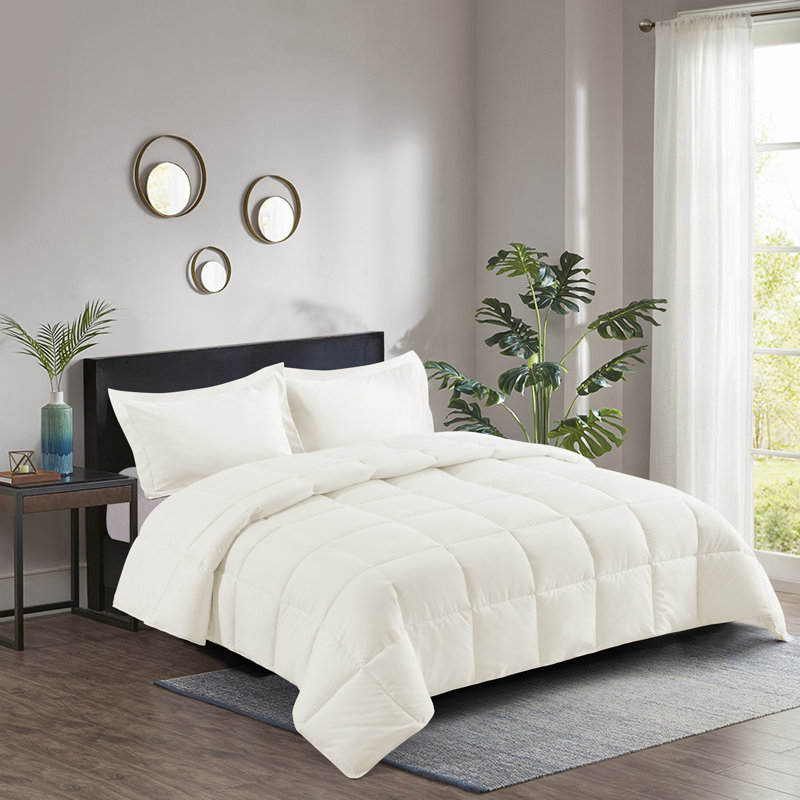 Ivory Full/Queen Reversible Microfiber Duvet Set