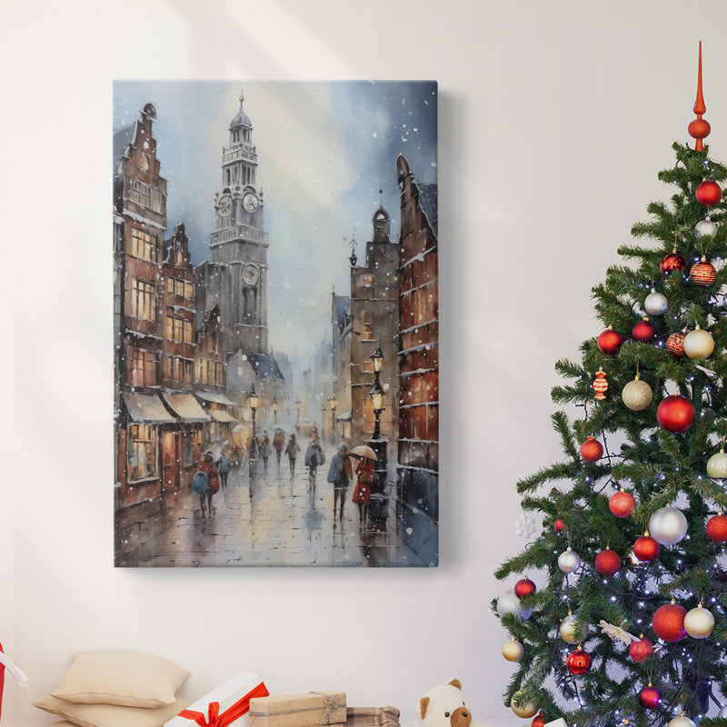 Art des Fêtes de Noël - Toile tendue avec châssis DLxxi, H 27 po x l 18 po