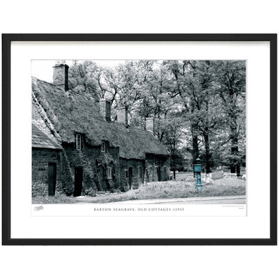 Barton Seagrave, Old Cottages C1955 by Francis Frith - Single Picture Frame Print