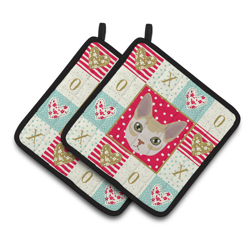 Ensemble de cuisinier poignée 2 pièces carolines brésilien chat love, Singapura