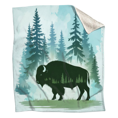Bison dans des couvertures de forêt