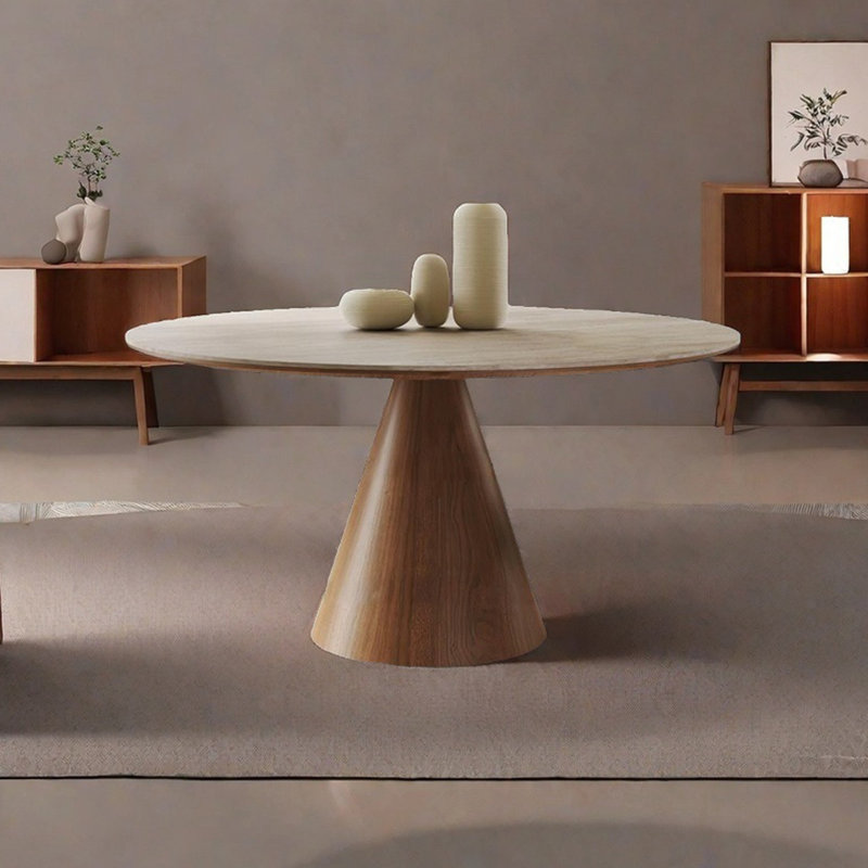 Petite table ronde de style médiéval, H 29,52 po x L 43,3 po x l 43,3 po