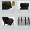 Chaises de salle à manger rembourrées en cuir et chaises à oreilles modernes avec pieds en métal pour la maison (ensemble de 2)-913269900