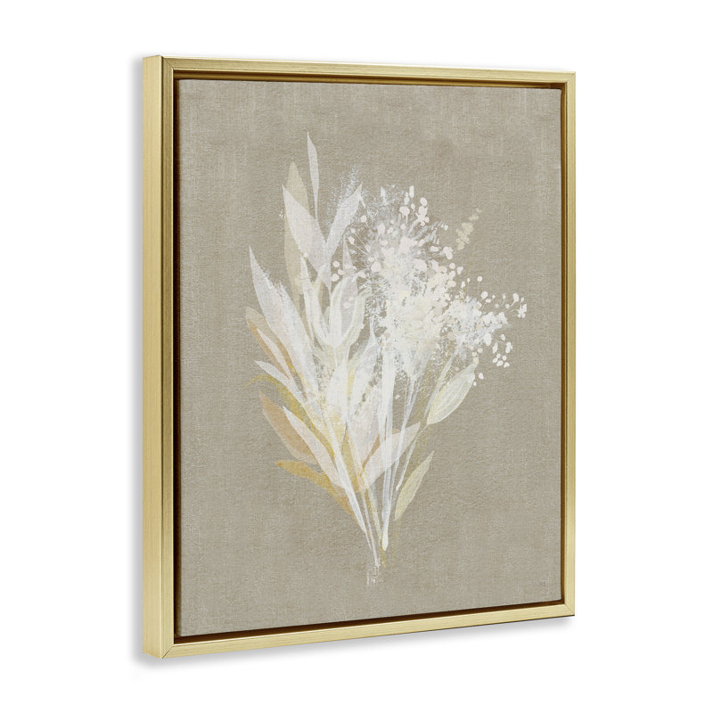 Cadre flottant Natural Herb Impression, design par Susan Jill, H 31 po x l 25 po, Cadre flottant métallique doré