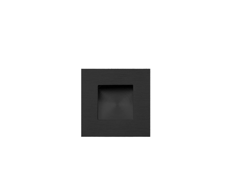 Square Flush Pull Plate, 1.97" H x 1.97 W x 1" D, Satin Black