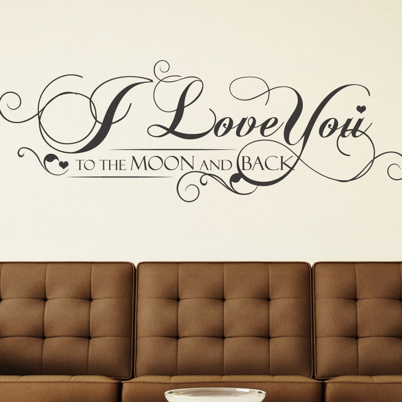 I Love You Quote - Gray Vine Wall Decal