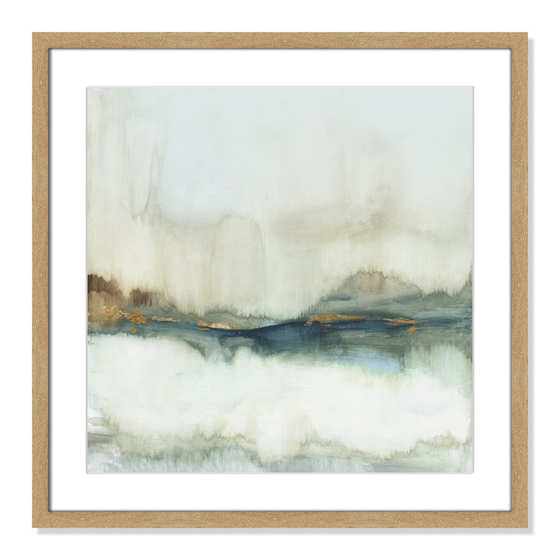 «Land Reflection», reproduction de la collection Square par Allison Pearce, Naturel, H 23,5 po x l 23,5 po