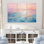 Art mural sur toile côtier, décor de vagues pastel au coucher du soleil - Rambo