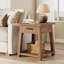 Table d'appoint avec tiroir, table de bout en bois à 2 niveaux avec tablette de rangement