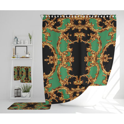 Nazif Polyester Shower Curtain Set