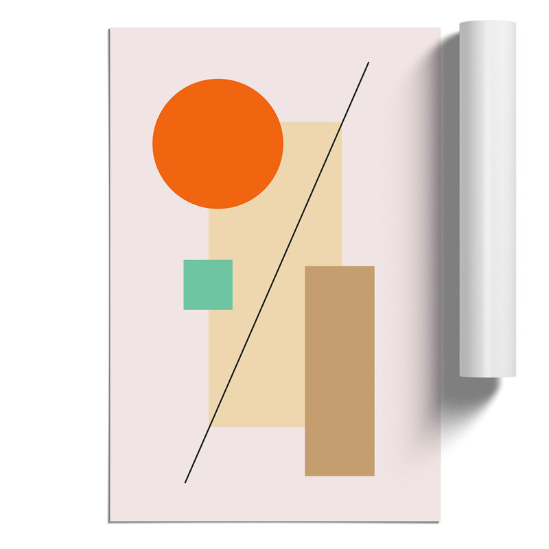 Abstract Blocks - No Frame Print, 84cm H x 59cm W x 0.1cm D