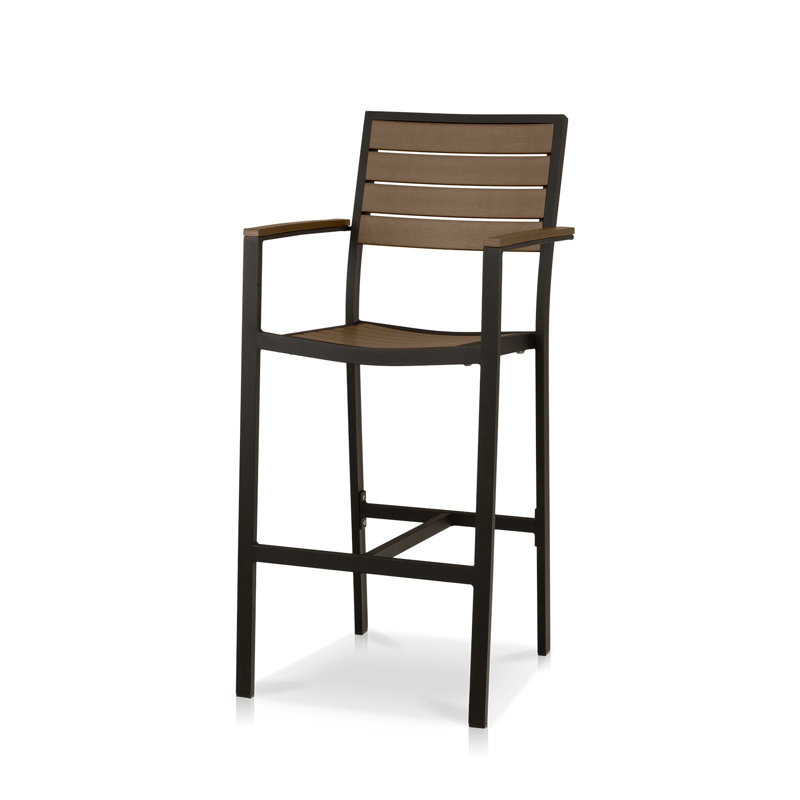 Tabouret de bar 30 po Napa, Noir / Teck