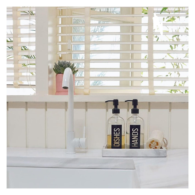 Black Glass Soap Dispenser Set 2 Pack