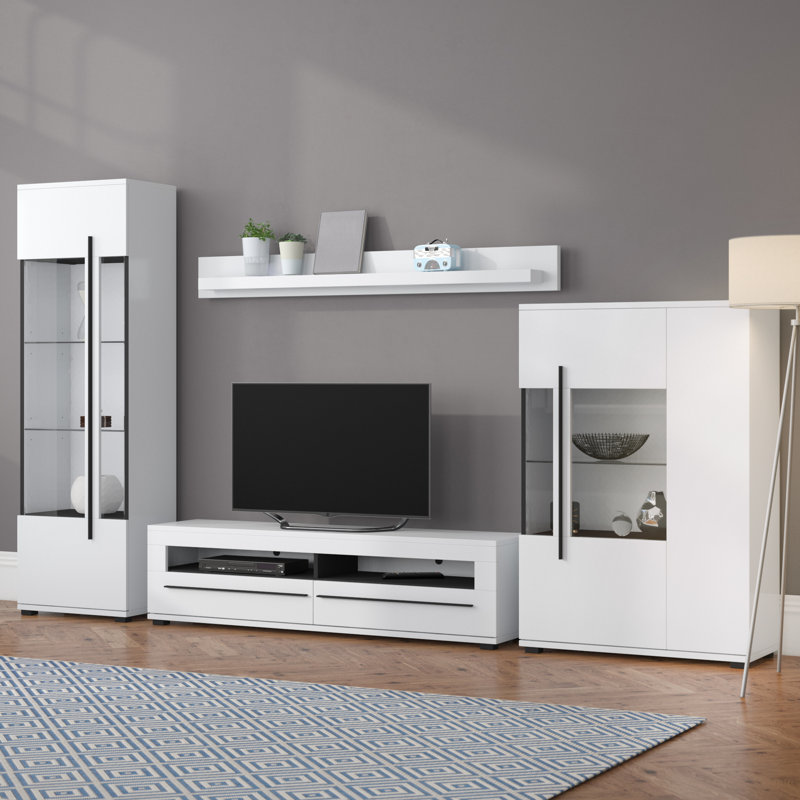 Viesville Entertainment Unit for TVs up to 55", 200 cm H x 280 cm W x 42 cm D