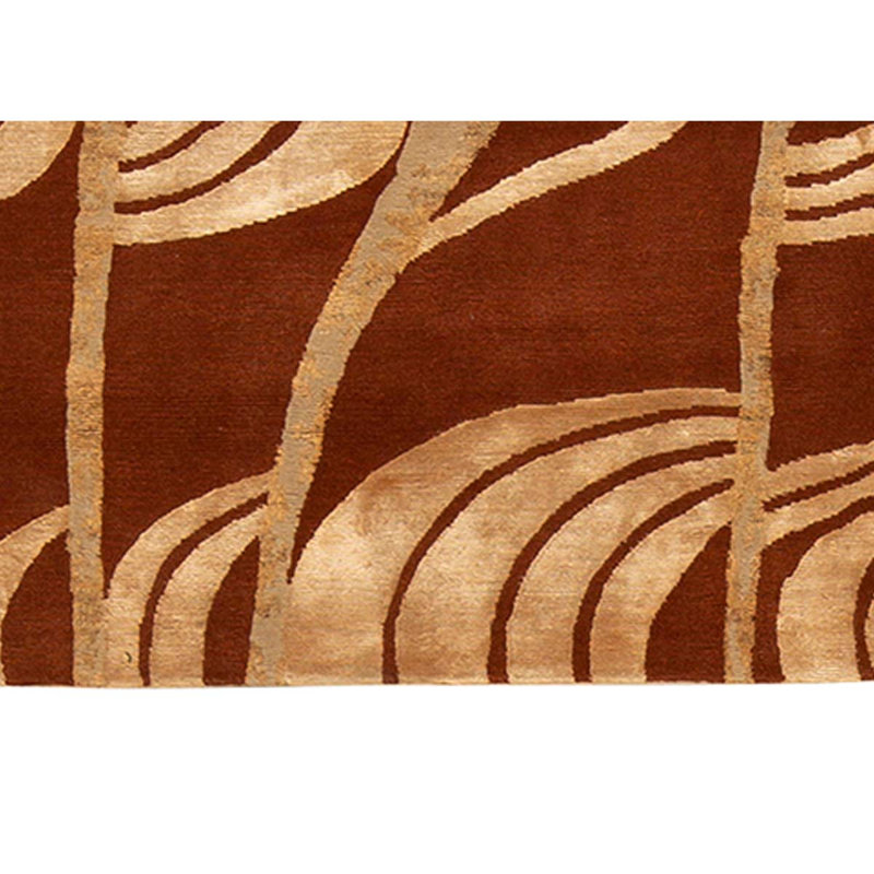 One-of-a-Kind Hand-Knotted 3' x 6' Runner Wool/Cotton Area Rug in Red/Gold