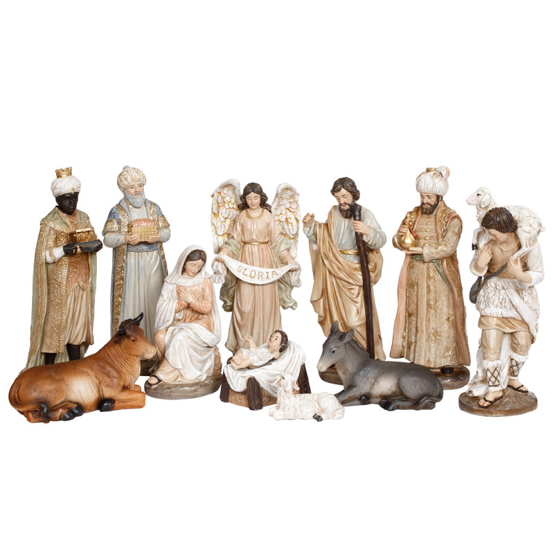 Crèche italienne, ensemble de 11 à 10 pouces