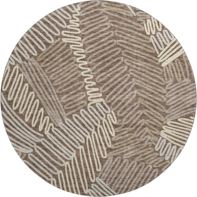 Premium Machine Washable Prisco Chocolate Rug