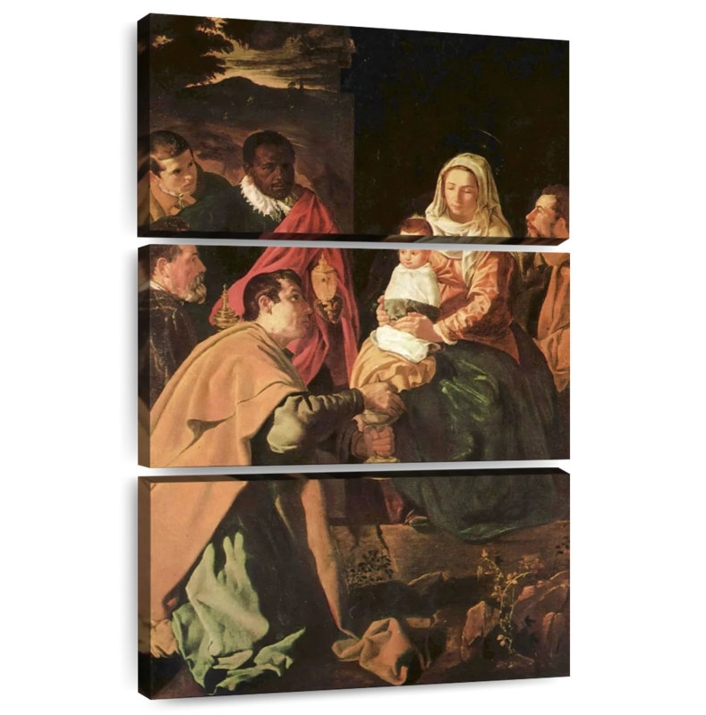 Leisha adoration des mages 1619, H 50 po x l 32 po