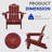 Ayanda HDPE Folding Adirondack Chair With Dual Cup Holder(Set Of 2)-603688852