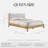 Eliza Solid Wood Boucle Upholstered Headboard Bed Frame - Queen Size-188123873