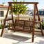 Balancelle d'extérieur 2 places avec support et tables d'appoint pour le jardin-129693915