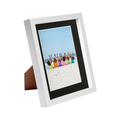 Nicola Spring - 8" x 10" White 3D Box Photo Frame