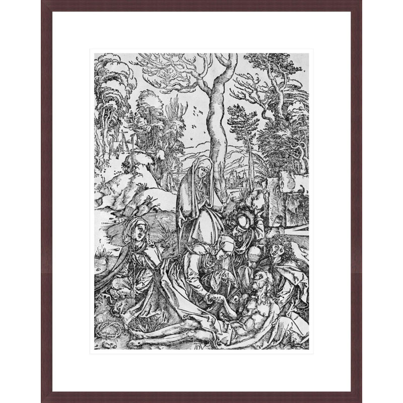 Le Christ en deuil par la Vierge et les saints de la série «The Great Passion» par Albrecht Dürer, impression giclée sur cadre