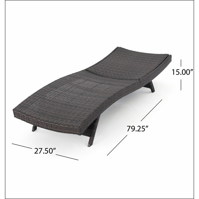 Chaise longue en osier Salem
